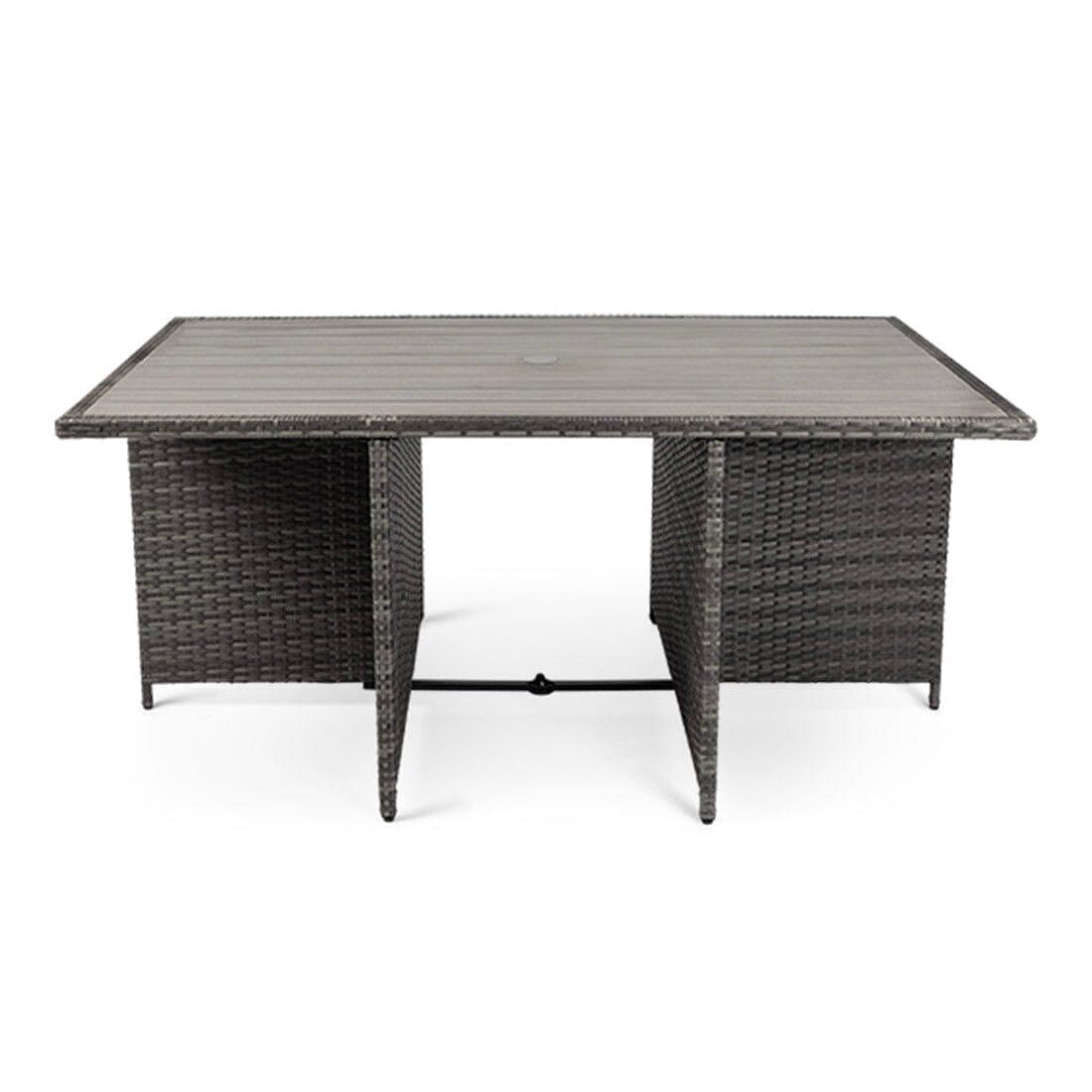 10 Seater Grey Rattan Cube Dining Set - Laura James