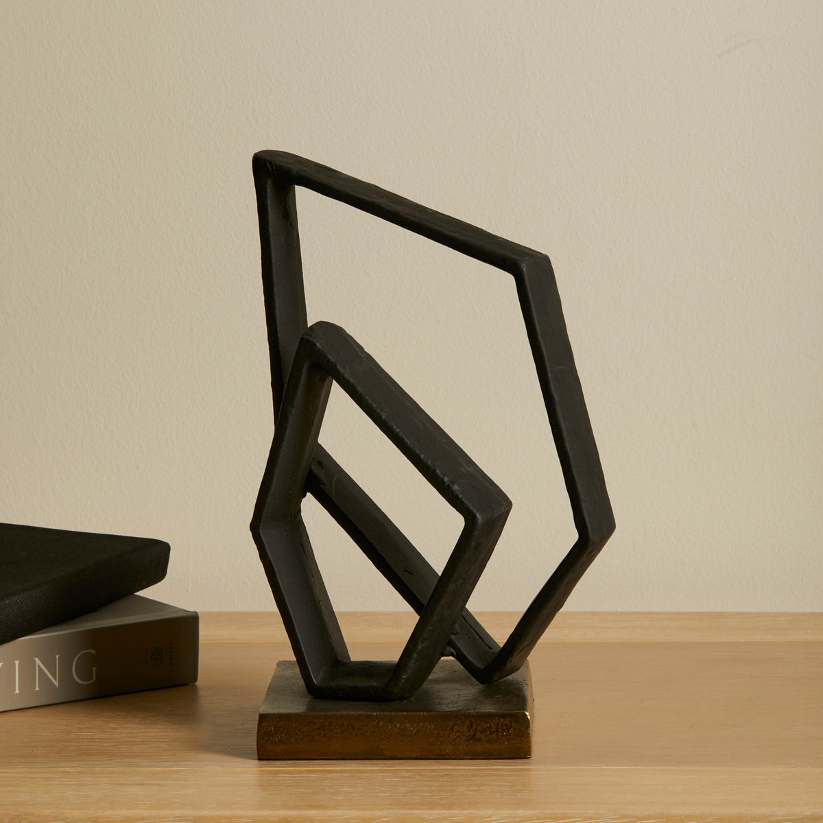 Harbridge Metal Abstract Ornament Black - 22cm