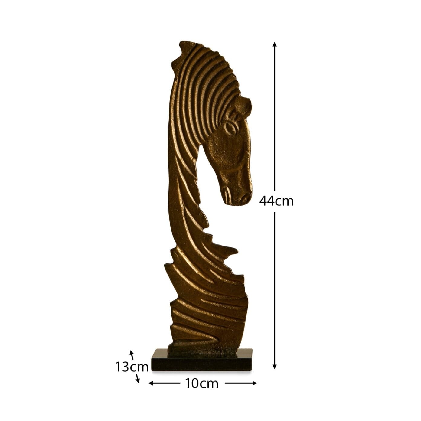 Newbury Large Gold Metal Horse Ornament - Laura James