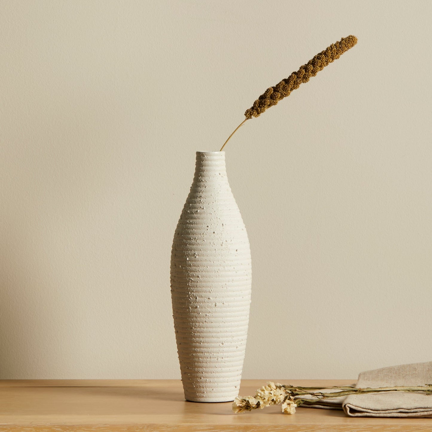 Outlet - Ripley Ceramic Vase - Concrete Effect - 33cm