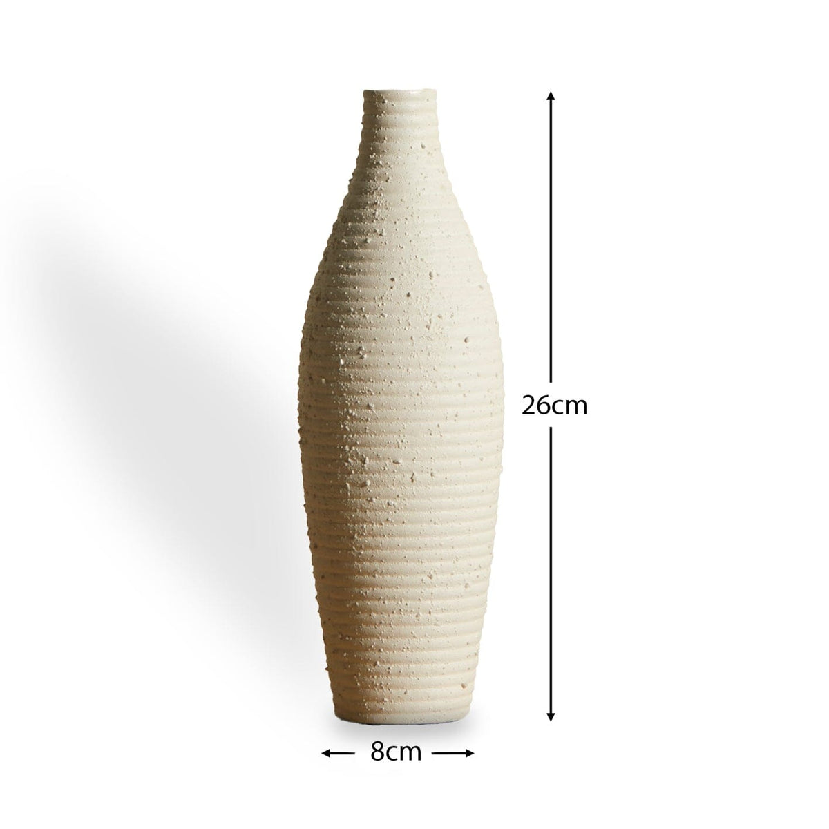 Ripley 26cm Concreate Effect Ceramic Vase - Laura James