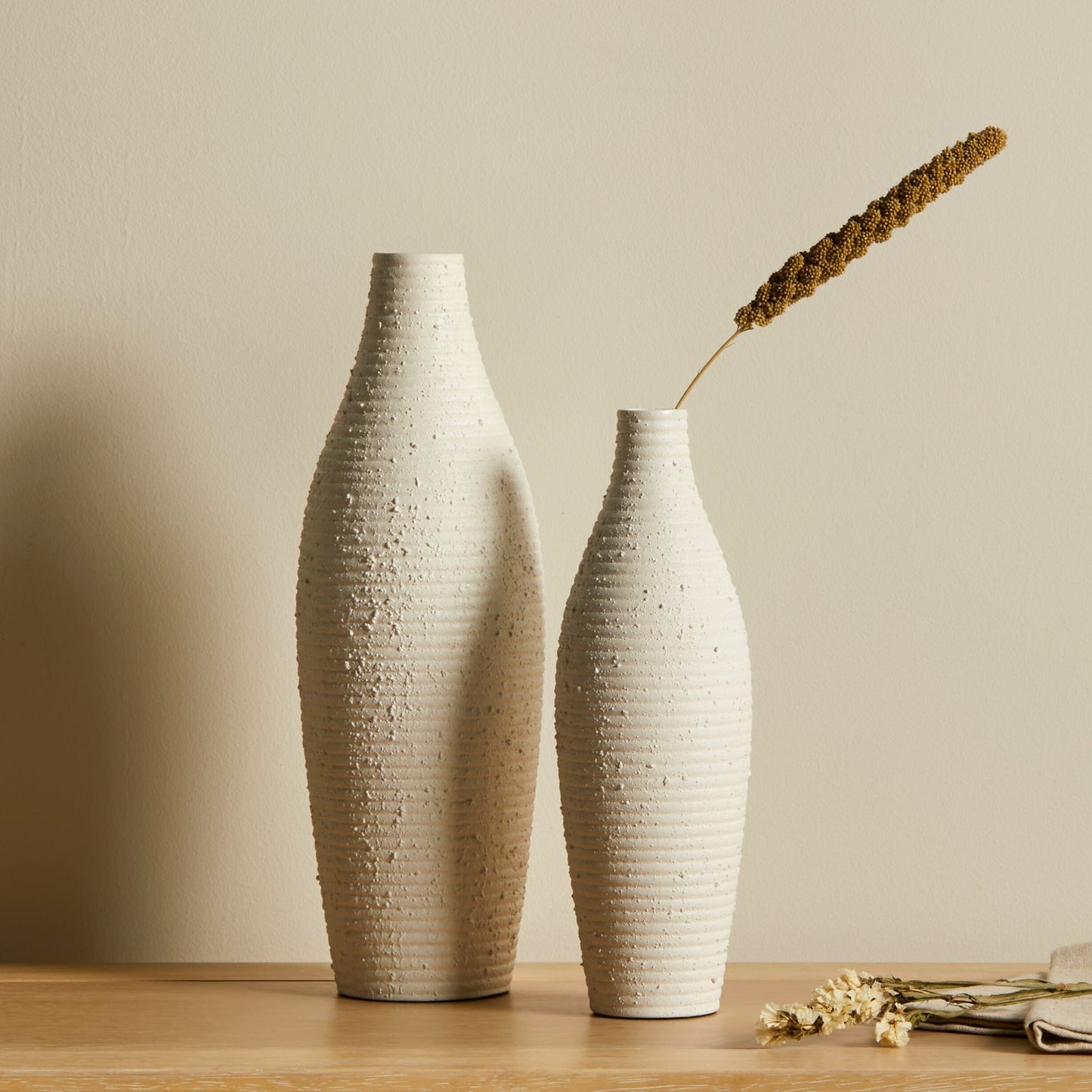 Outlet - Ripley Ceramic Vase - Concrete Effect - 33cm