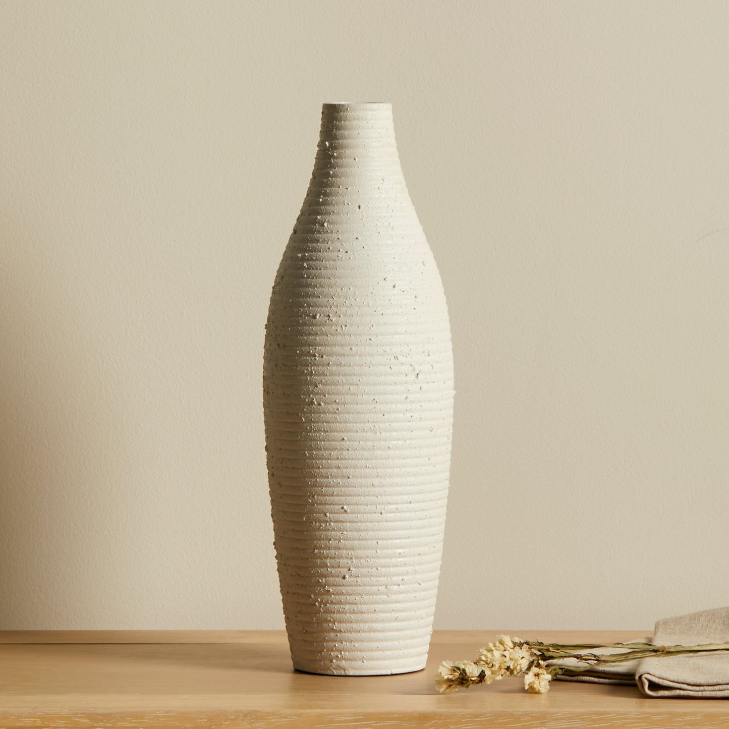 Outlet - Ripley Ceramic Vase - Concrete Effect - 33cm