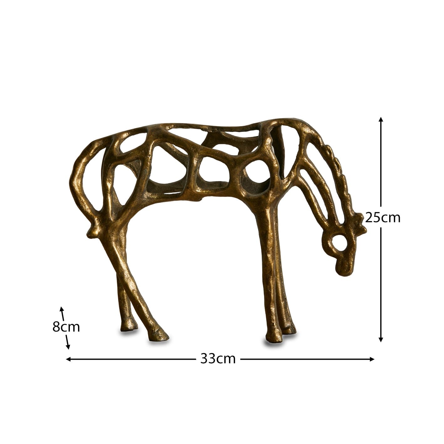 Newbury 25cm Metal Horse Ornament - Gold