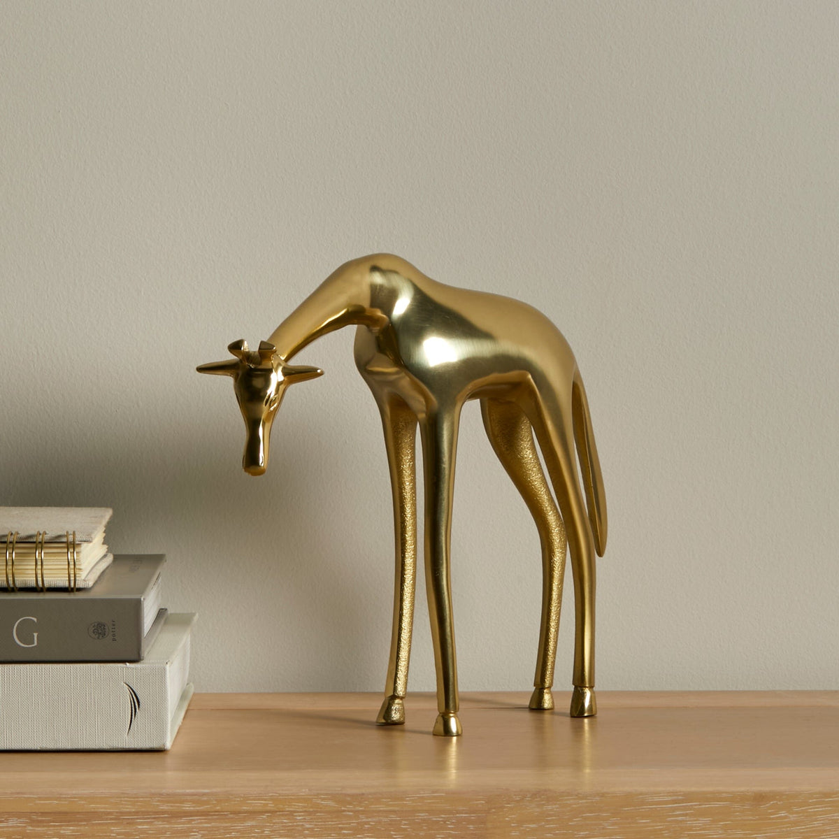 Nakuru Resting Metal Giraffe Ornament - Gold