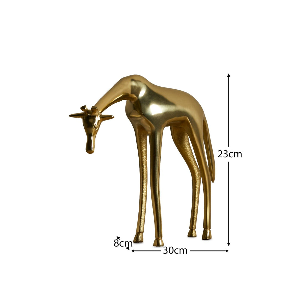 Nakuru Resting Metal Giraffe Ornament Gold - Laura James