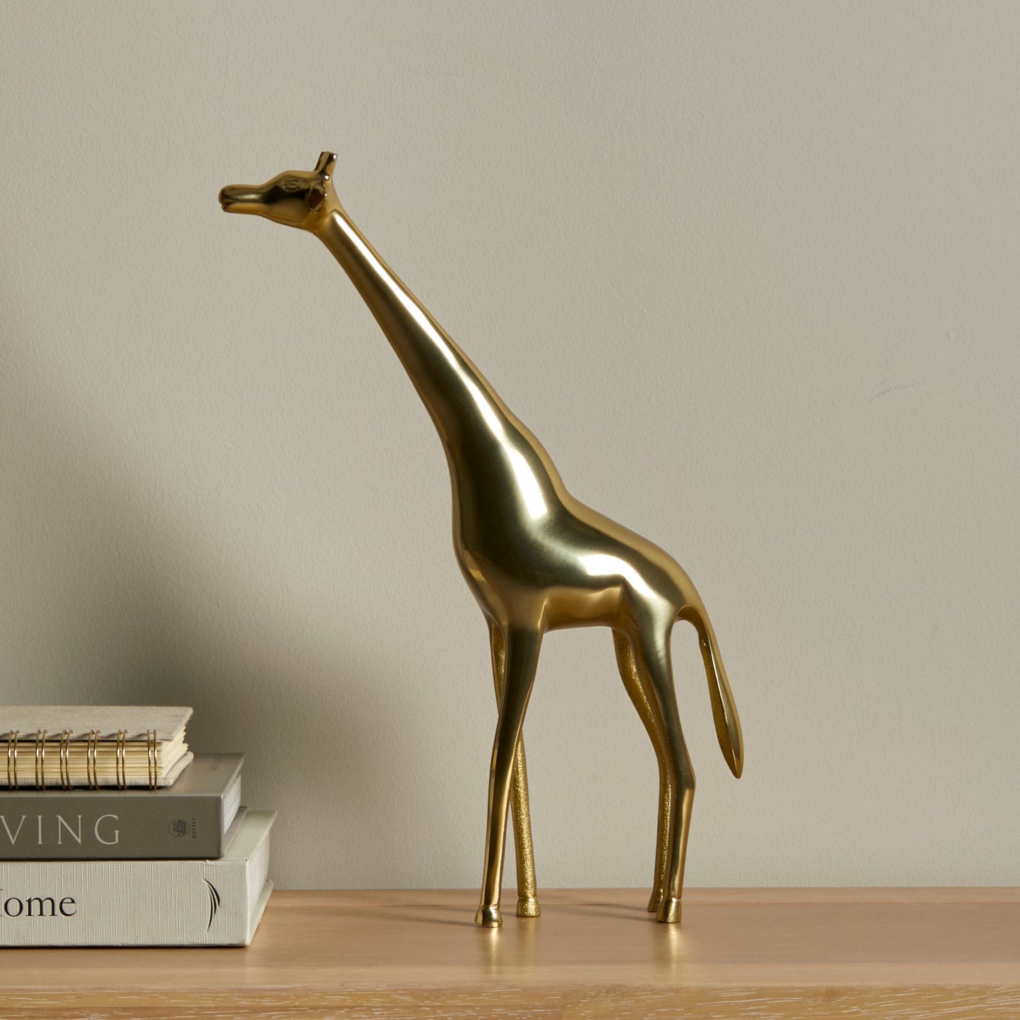 Nakuru Standing Metal Giraffe Ornament - Gold