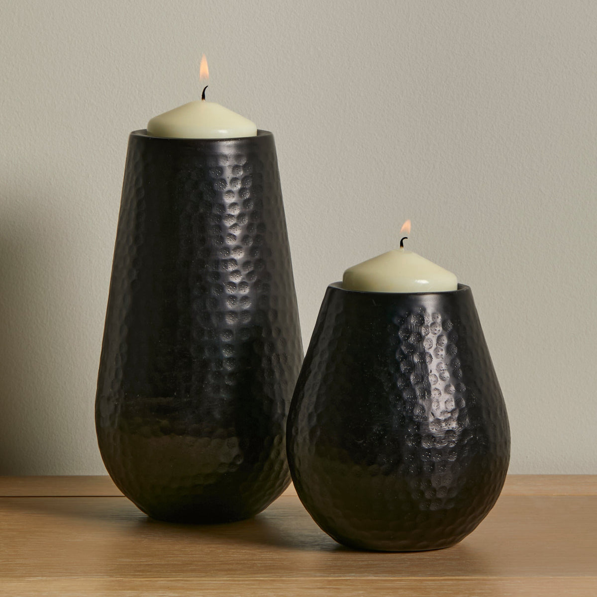 Outlet - Hale 13.5cm Metal Candle Holder - Black Bronze