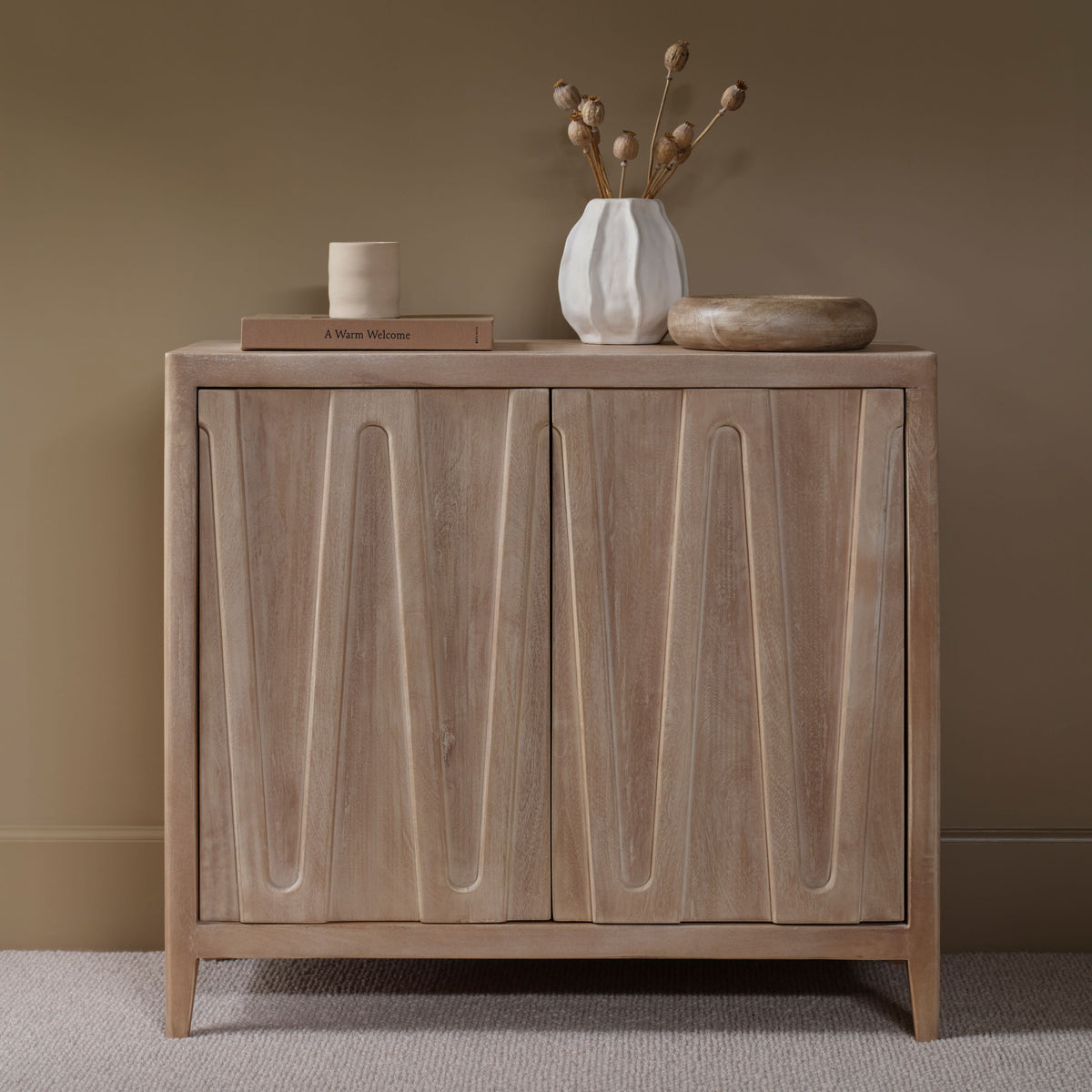 Bastian 2 Door Sideboard - Limewash - Laura James