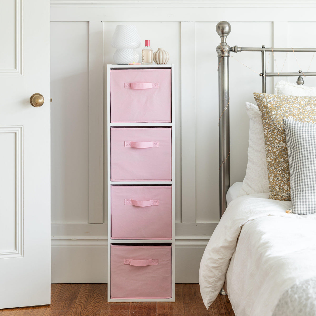 4 Tier Storage Unit / White Bookcase - Laura James