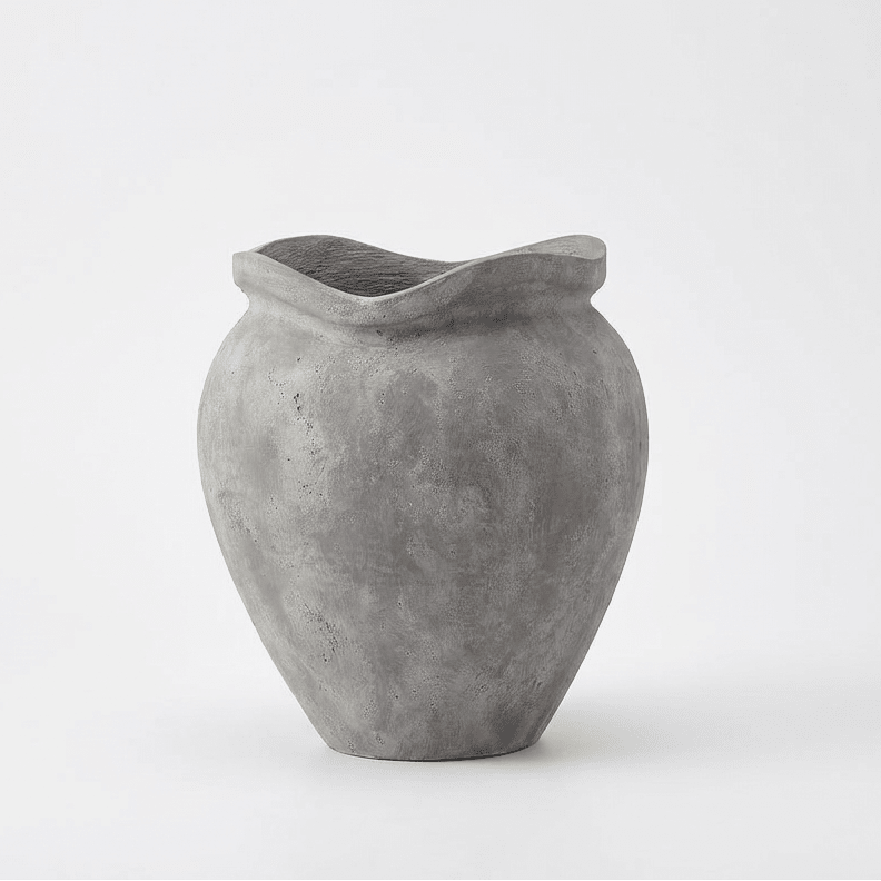 Tomar Fiber Cement 46cm Planter - Rustic Grey - Laura James