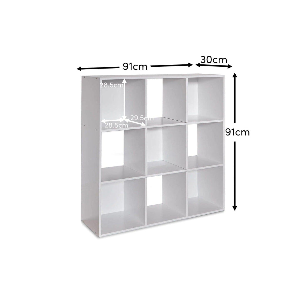 9 Cube Storage Unit - Chalk White Bookcase - Laura James
