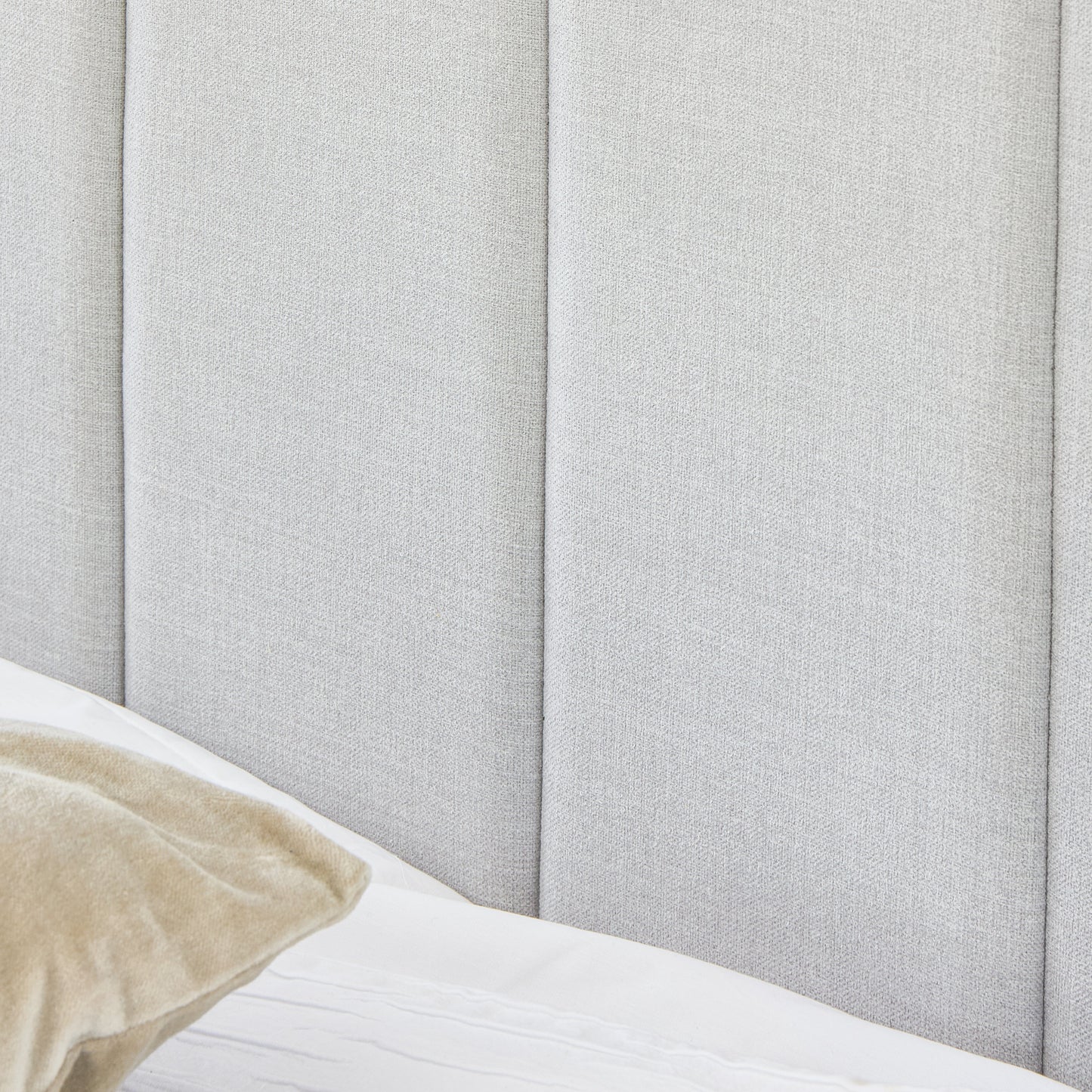 Alice King Ottoman Bed - Cloud Grey - Laura James