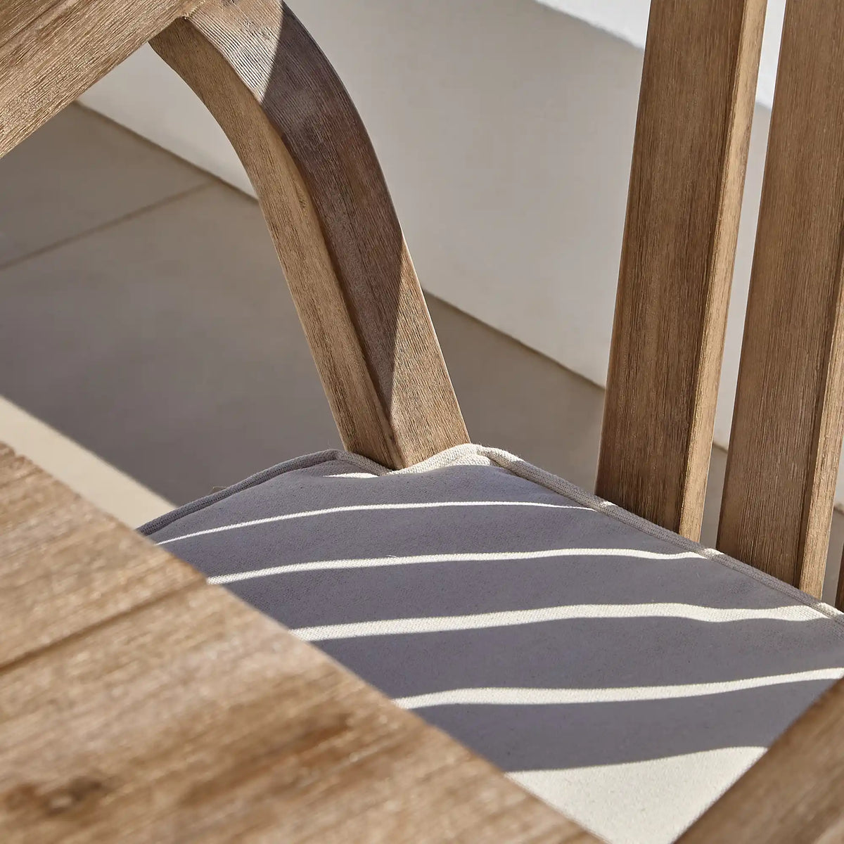 Shiro Acacia Chair with Cotton White Cushion - Laura James