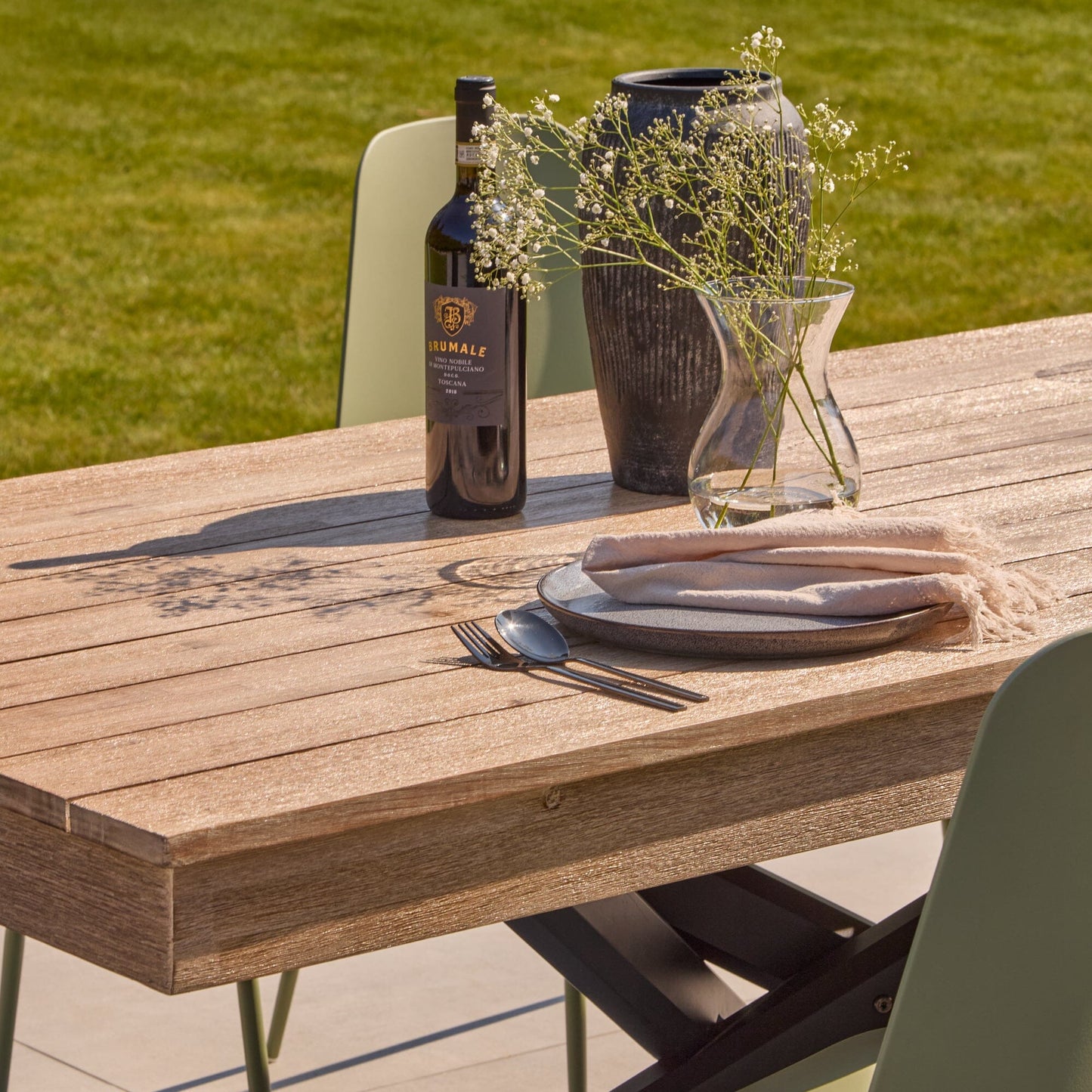 Amelia 6 Seater Wooden Garden Dining Set with 6 Wren Chairs