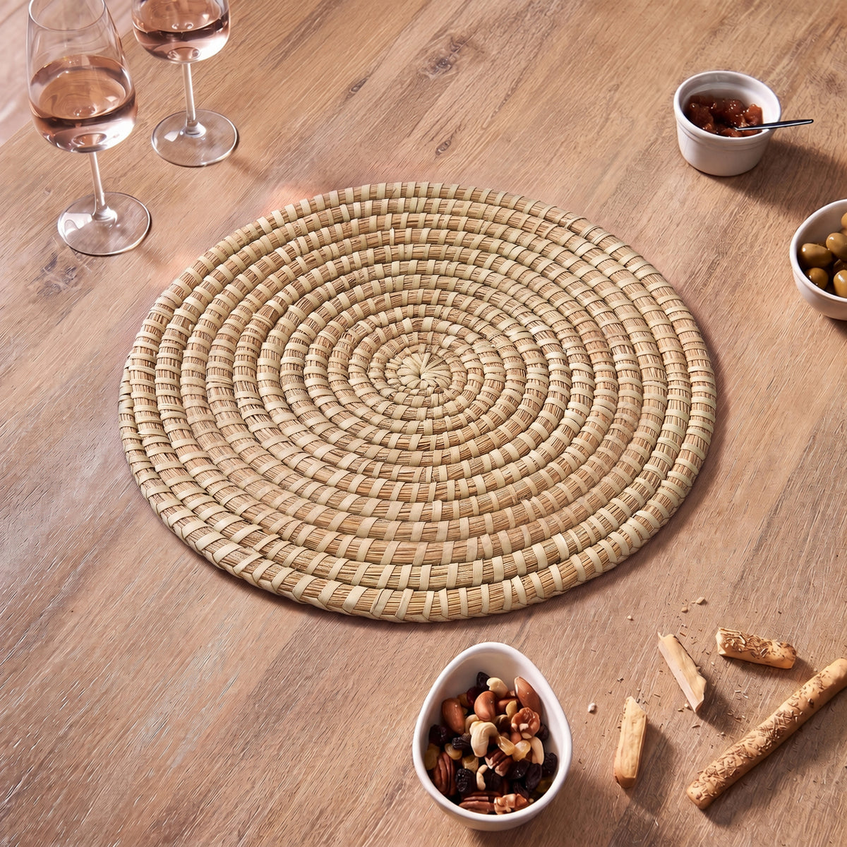 Magura 35cm Round Sea Grass Placemats - Set of 4 - Natural