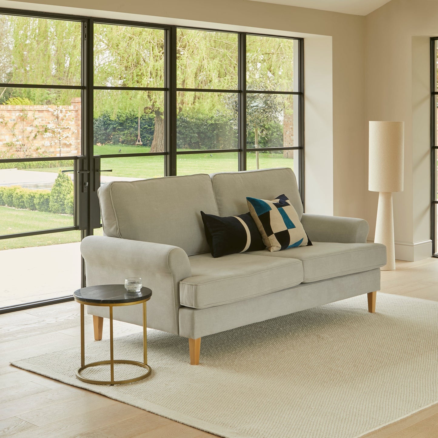 Atcham Clay/Natural Pebble Wool with Cotton Rug - 120 x 170cm
