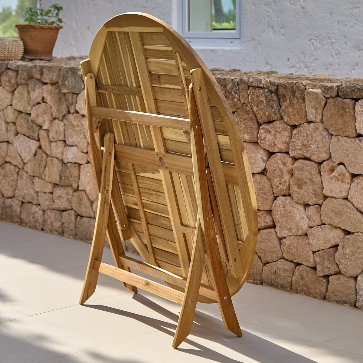 Ashby 4 Seater Wooden Round Garden Dining Table - Laura James