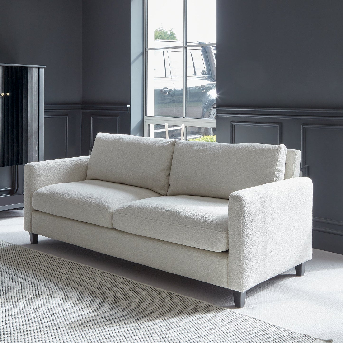 Atcham Black/Natural Pebble Wool with Cotton Rug - 200 x 290cm