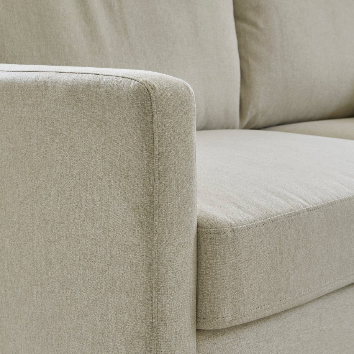 Ava Corner Sofa - Sand with Pale Oak Legs - Laura James