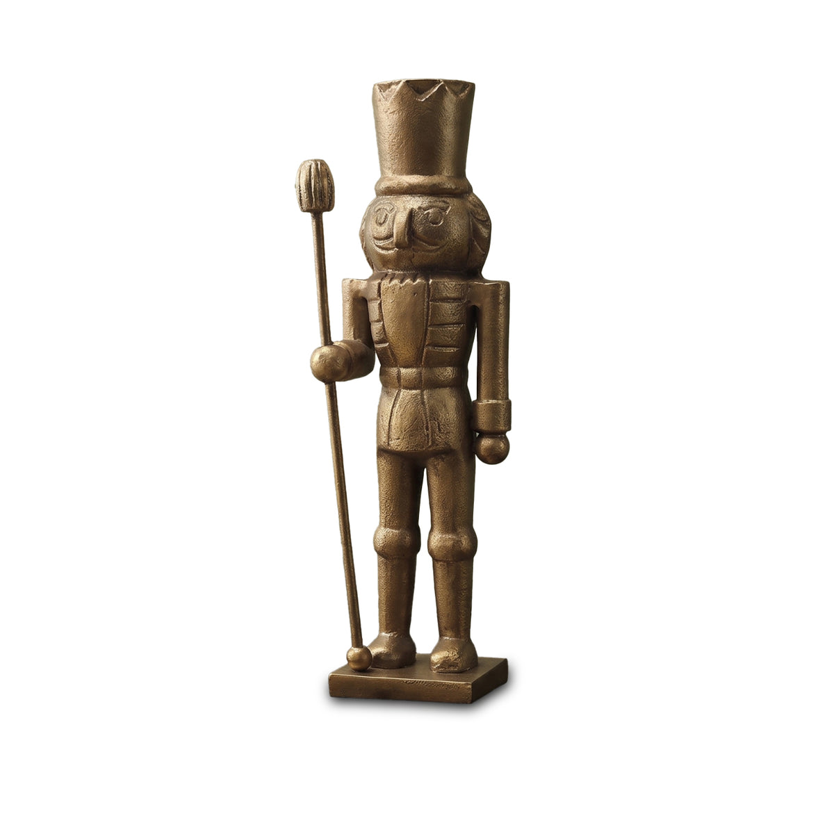 Aarhus 30cm Metal Nutcracker Ornament - Heritage Gold