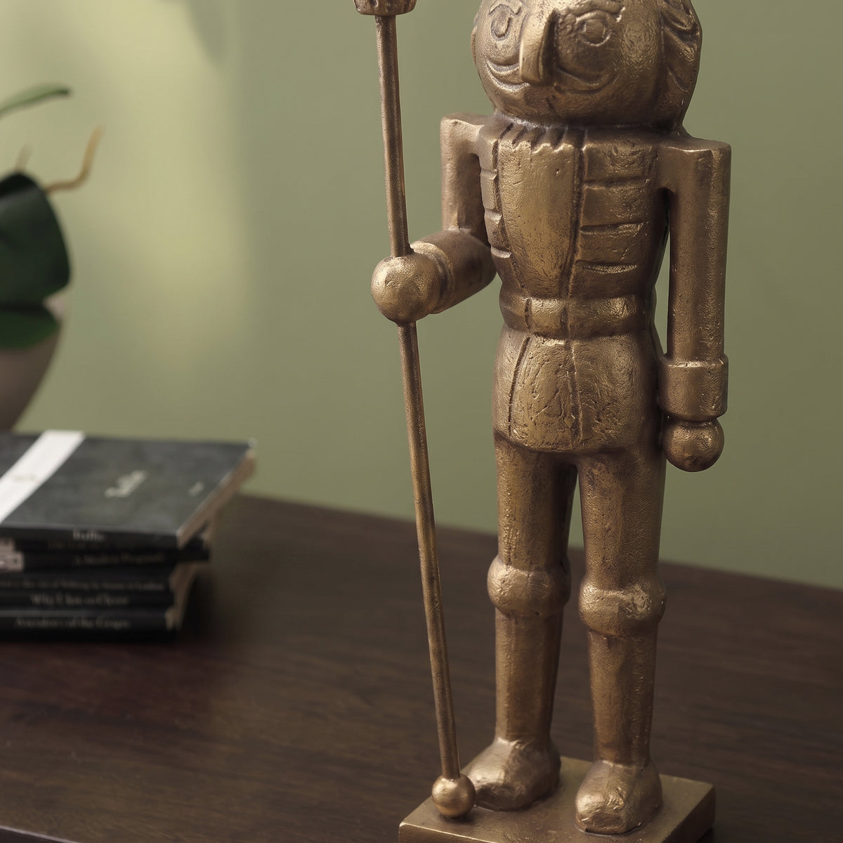 Aarhus 30cm Metal Nutcracker Ornament - Heritage Gold