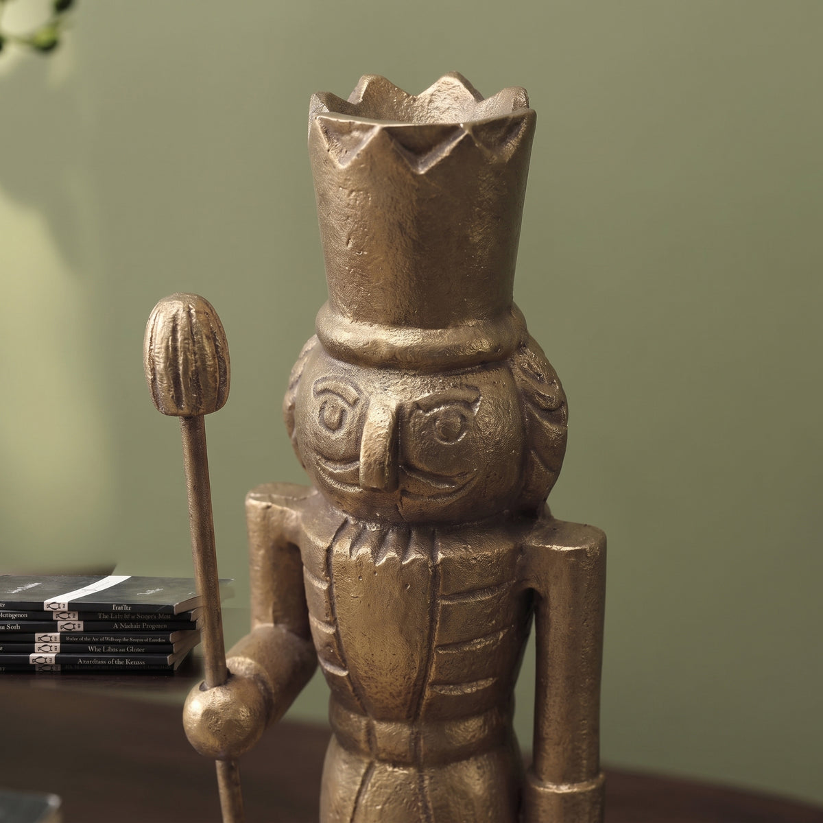 Aarhus 30cm Metal Nutcracker Ornament - Heritage Gold