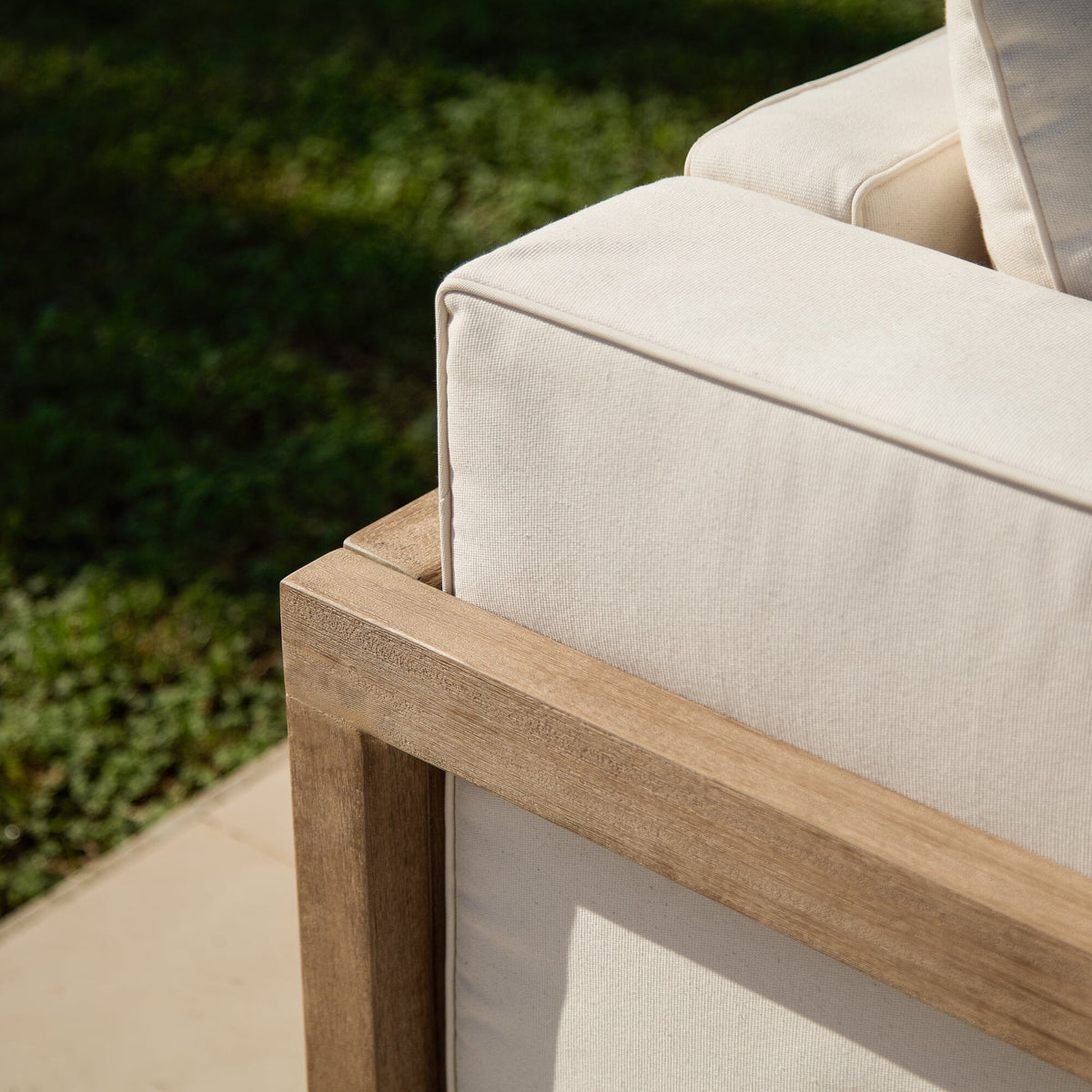 Akira 6 Seater Wooden Sofa Set with Coffee Table - Laura James