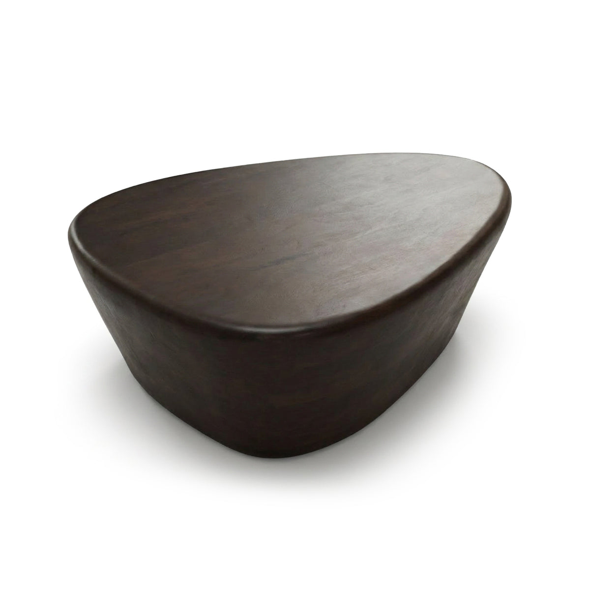 Alder 107cm Coffee Brown Mango Wood Freeform Coffee Table - Laura James