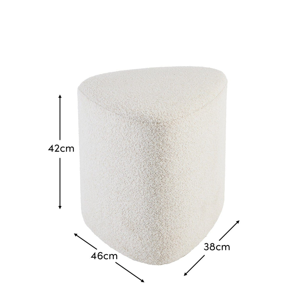 Alder Footstool - Oat Boucle - Laura James