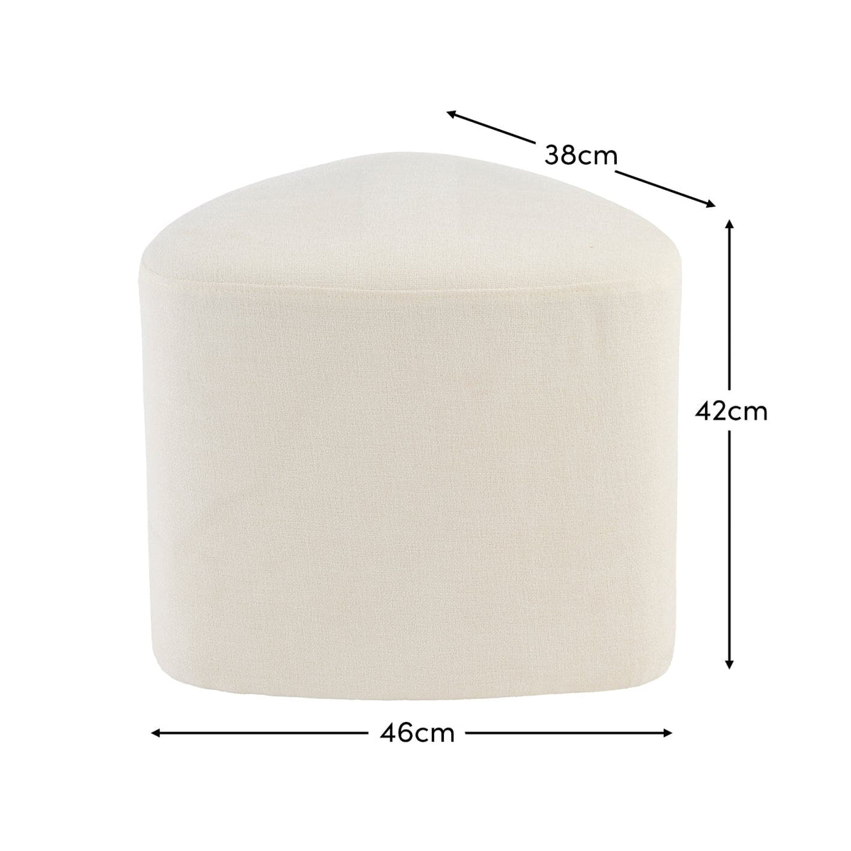 Alder Footstool - Oyster White - Laura James