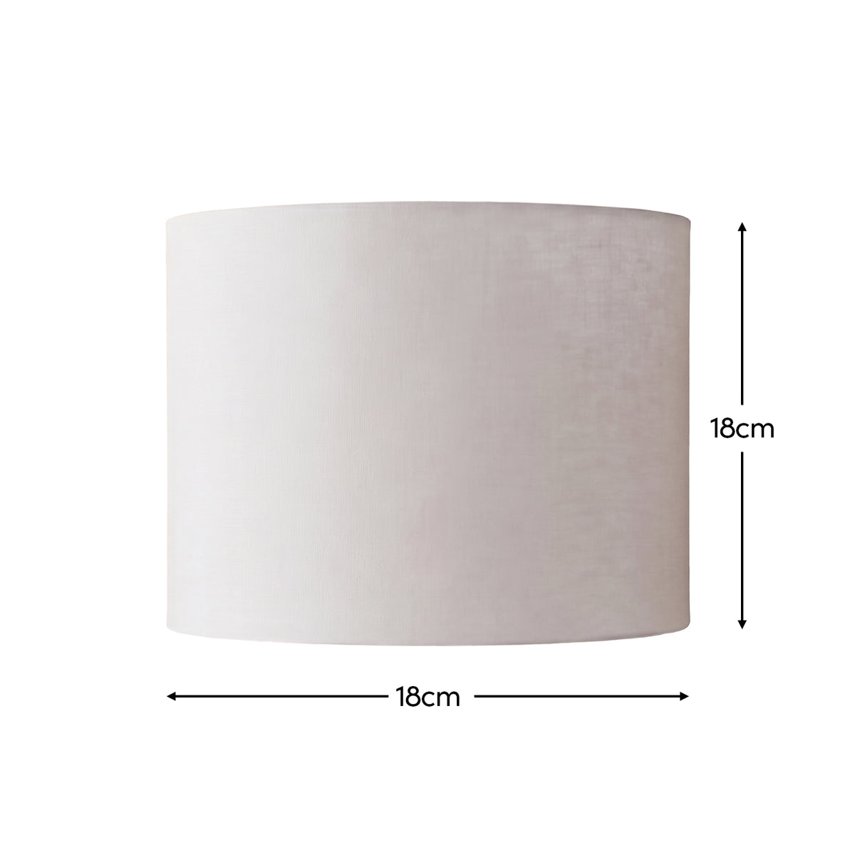 Alderton 18cm Cotton Drum Lamp Shade - Snow White