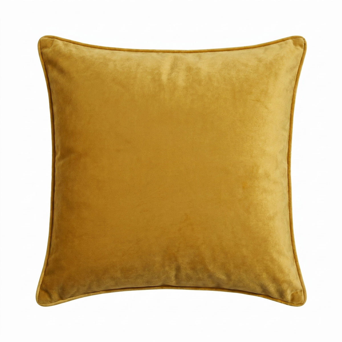 Alford 45x45cm Velvet Cushion Cover - Turmeric Yellow - Laura James
