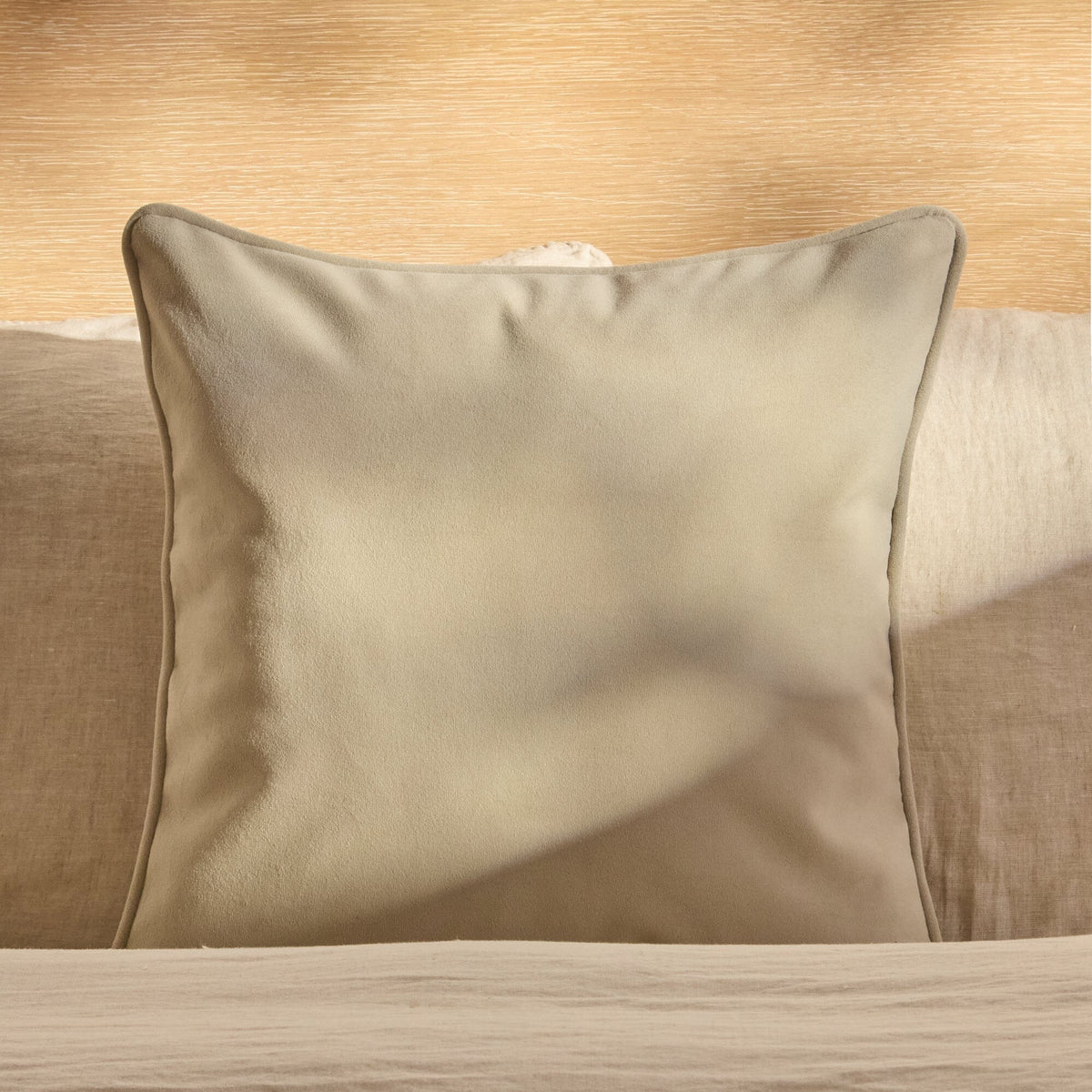 Alford 45x45cm Velvet Piped Edge Scatter Cushion Cover - Clay - Laura James