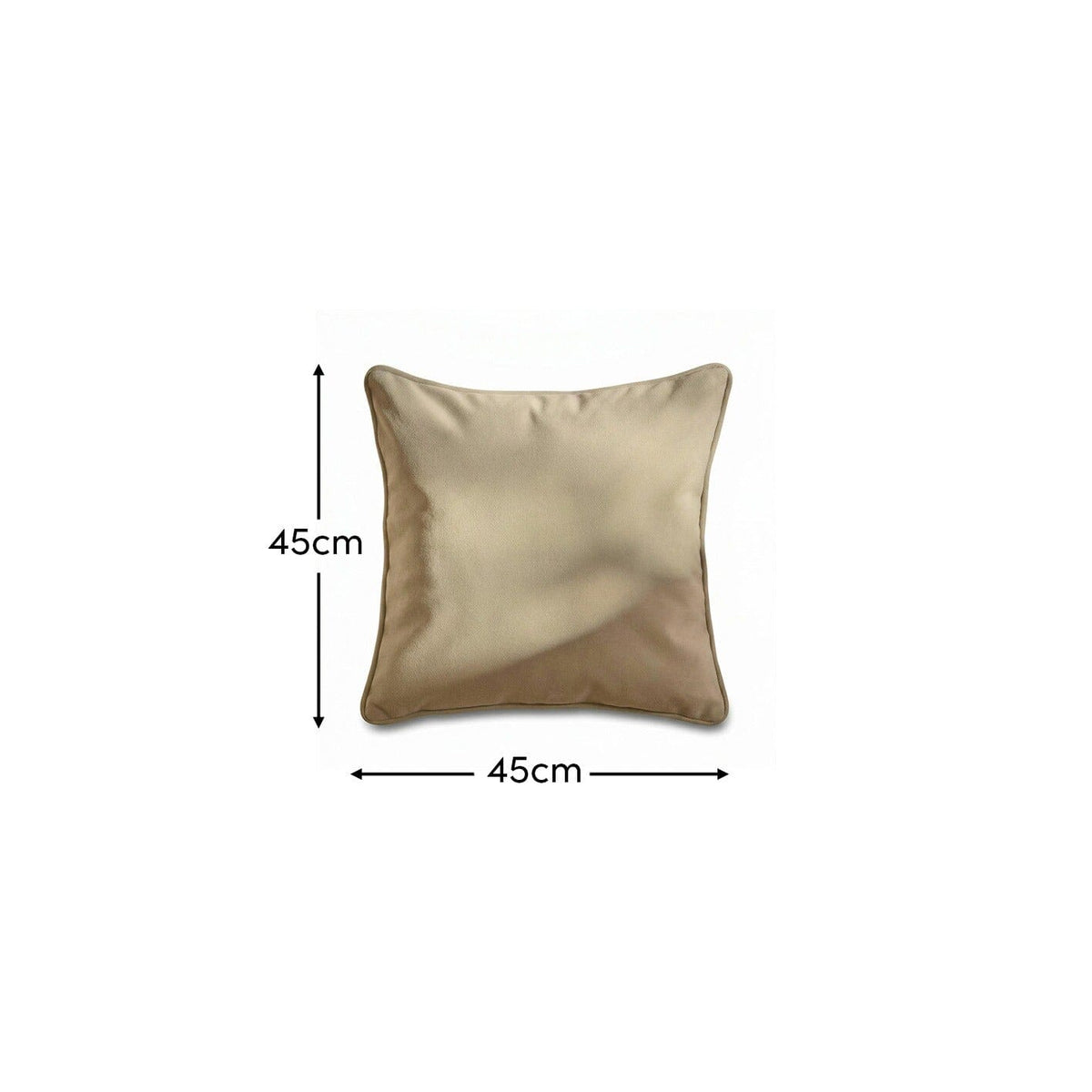 Alford 45x45cm Velvet Piped Edge Scatter Cushion Cover - Clay - Laura James