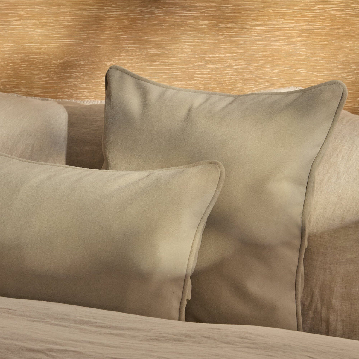 Alford 45x45cm Velvet Piped Edge Scatter Cushion Cover - Clay - Laura James