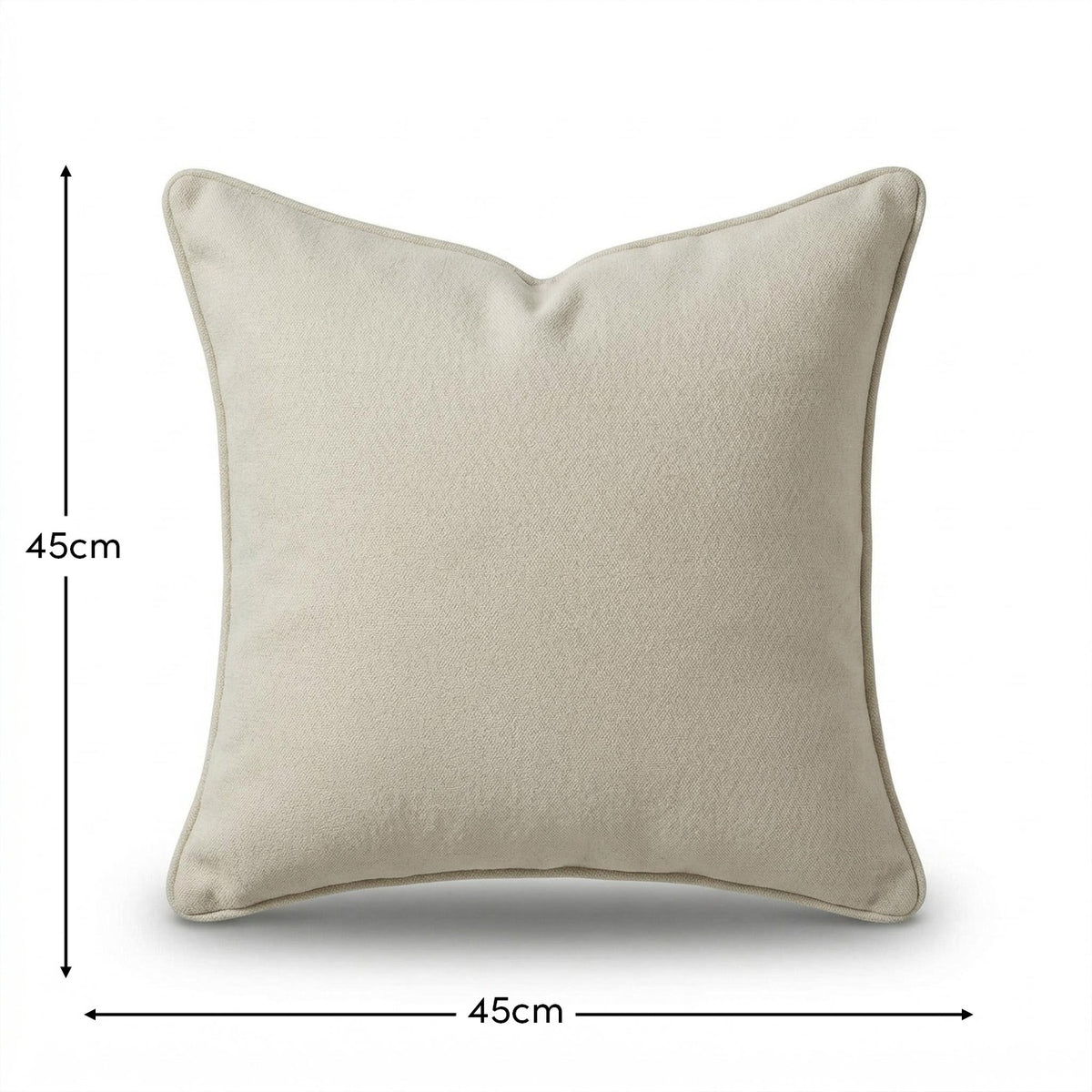 Alford 45x45cm Piped Edge Scatter Cushion Cover - Ivory - Laura James