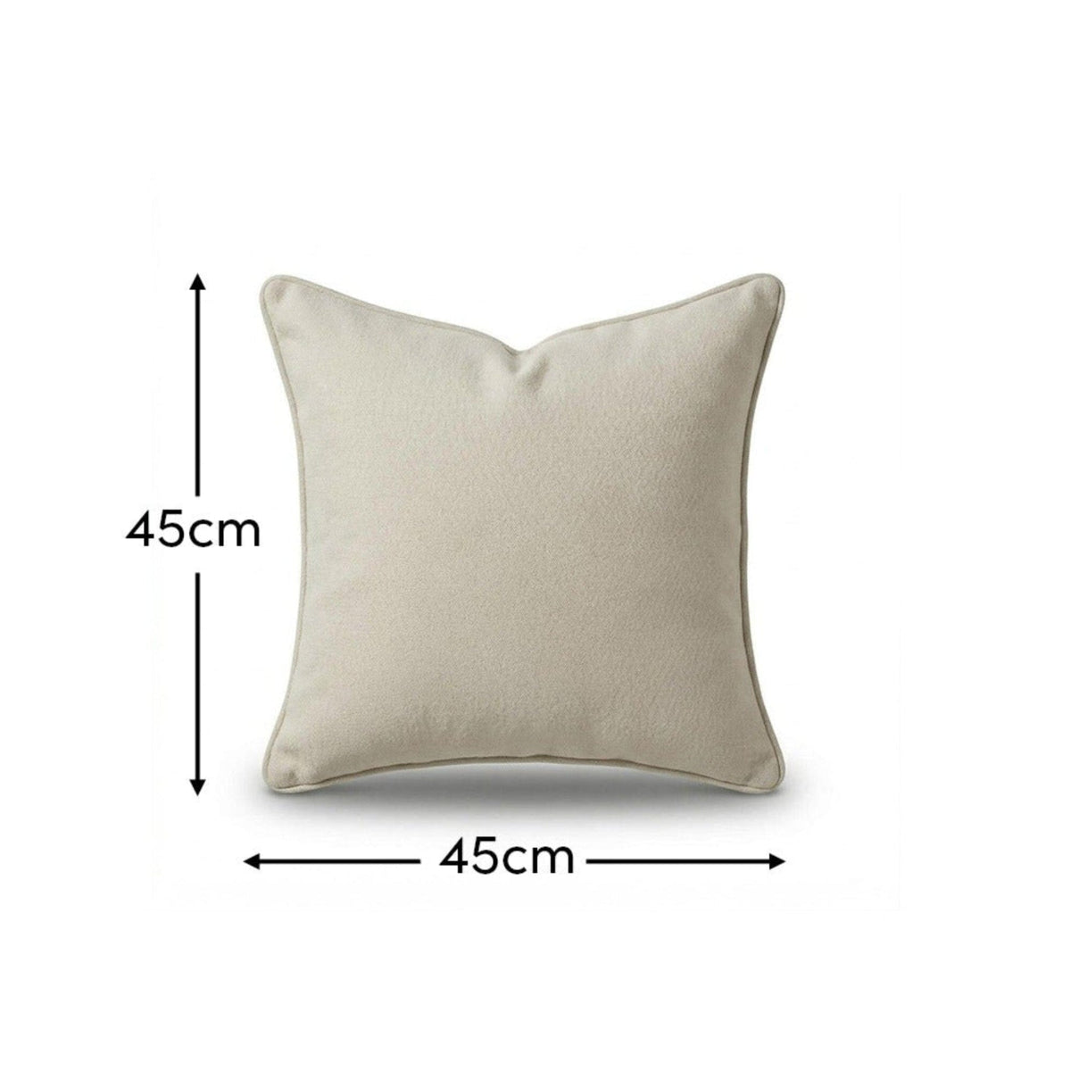 Alford 45x45cm Piped Edge Scatter Cushion Cover - Ivory - Laura James