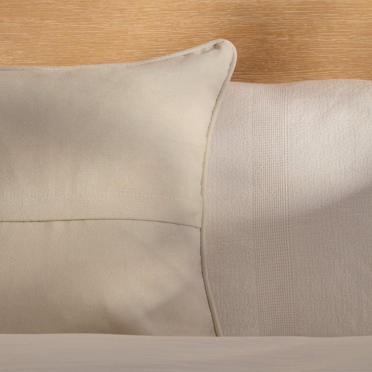 Alford 45x45cm Piped Edge Scatter Cushion Cover - Ivory - Laura James