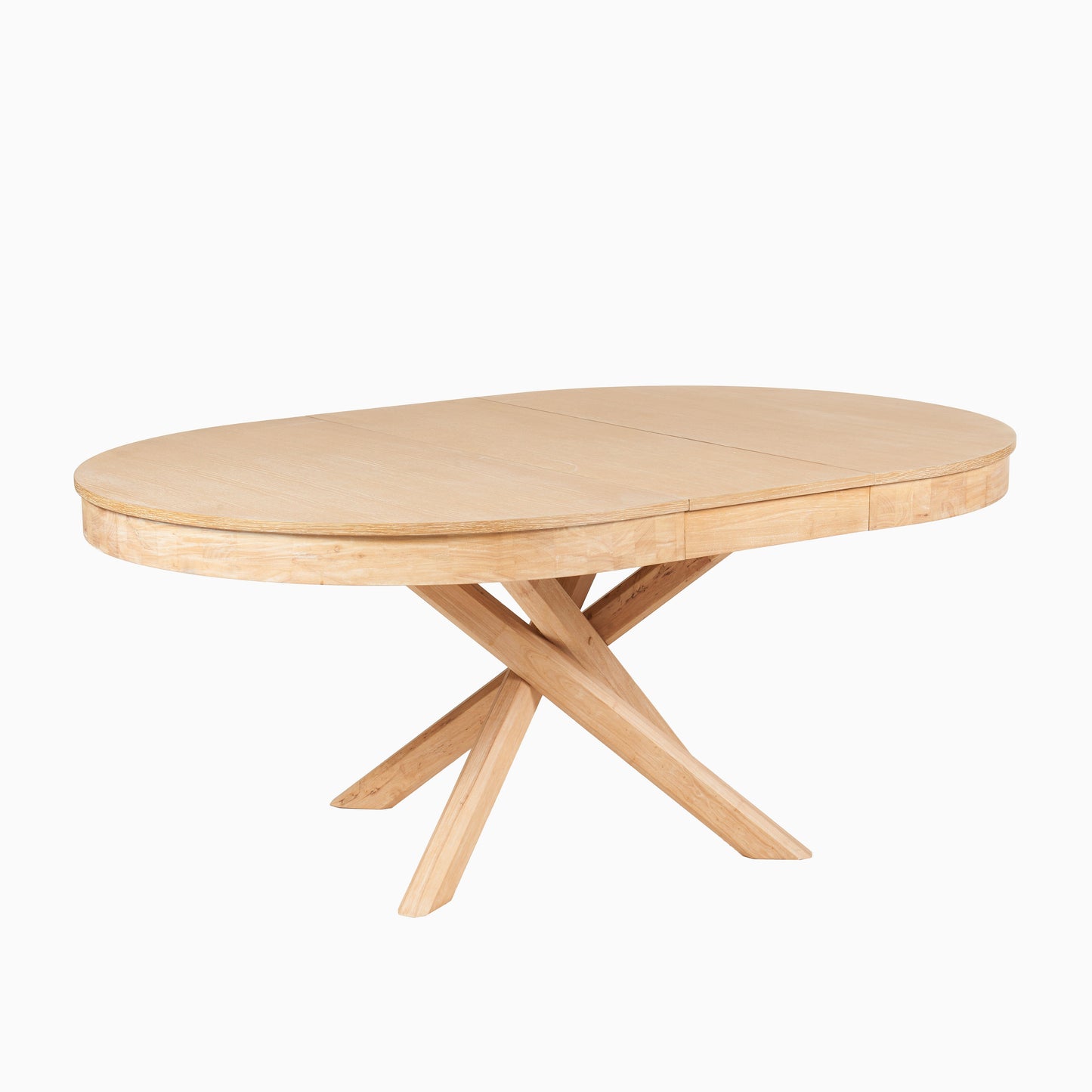 Amelia Oval 140 - 180cm Extending Dining Table Top - Whitewash Oak - Laura James