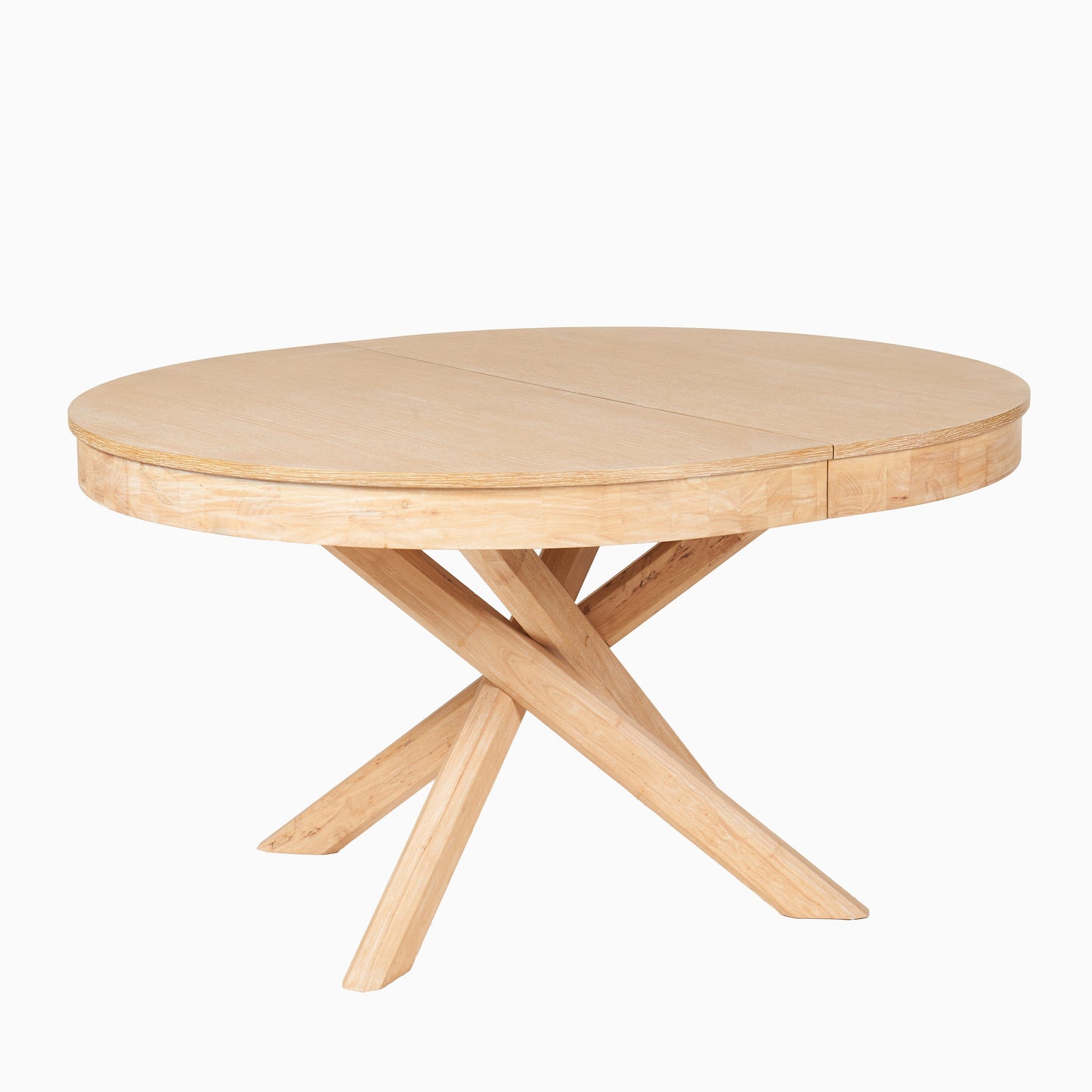 Amelia Oval 140 - 180cm Extending Dining Table Top - Whitewash Oak - Laura James