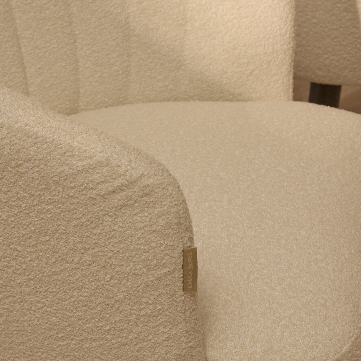 Arabella Light Beige Boucle Dining Chair - Set of 2 - Whitewash Oak Legs - Laura James