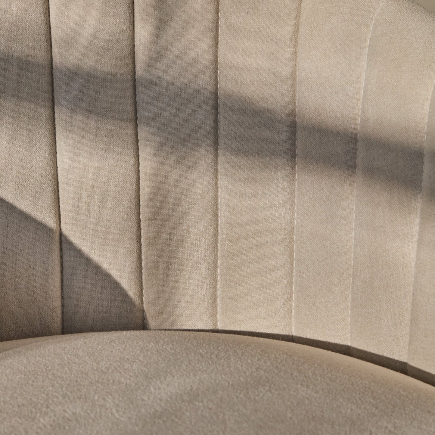 Arabella Office Swivel Chair - Natural Beige with Black Legs - Laura James