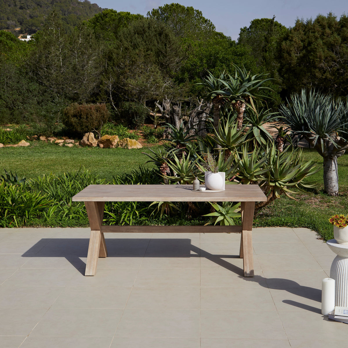 Charlotte 6 Seater Wooden Garden Dining Table - Laura James