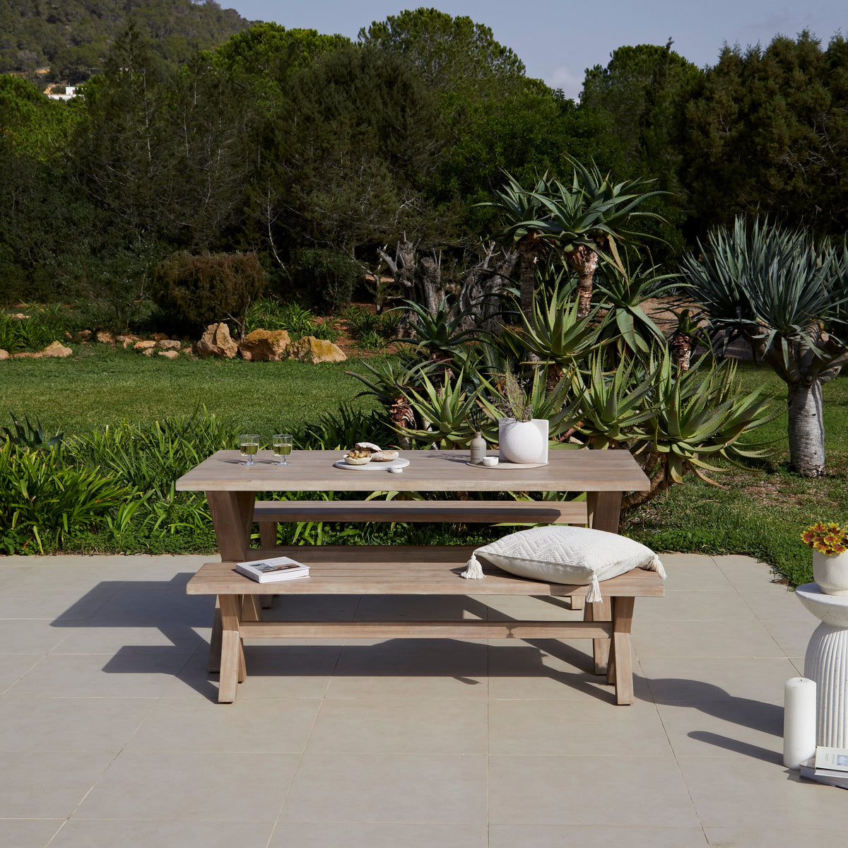 Charlotte 6 Seater Wooden Garden Dining Set with Charlotte - Laura James