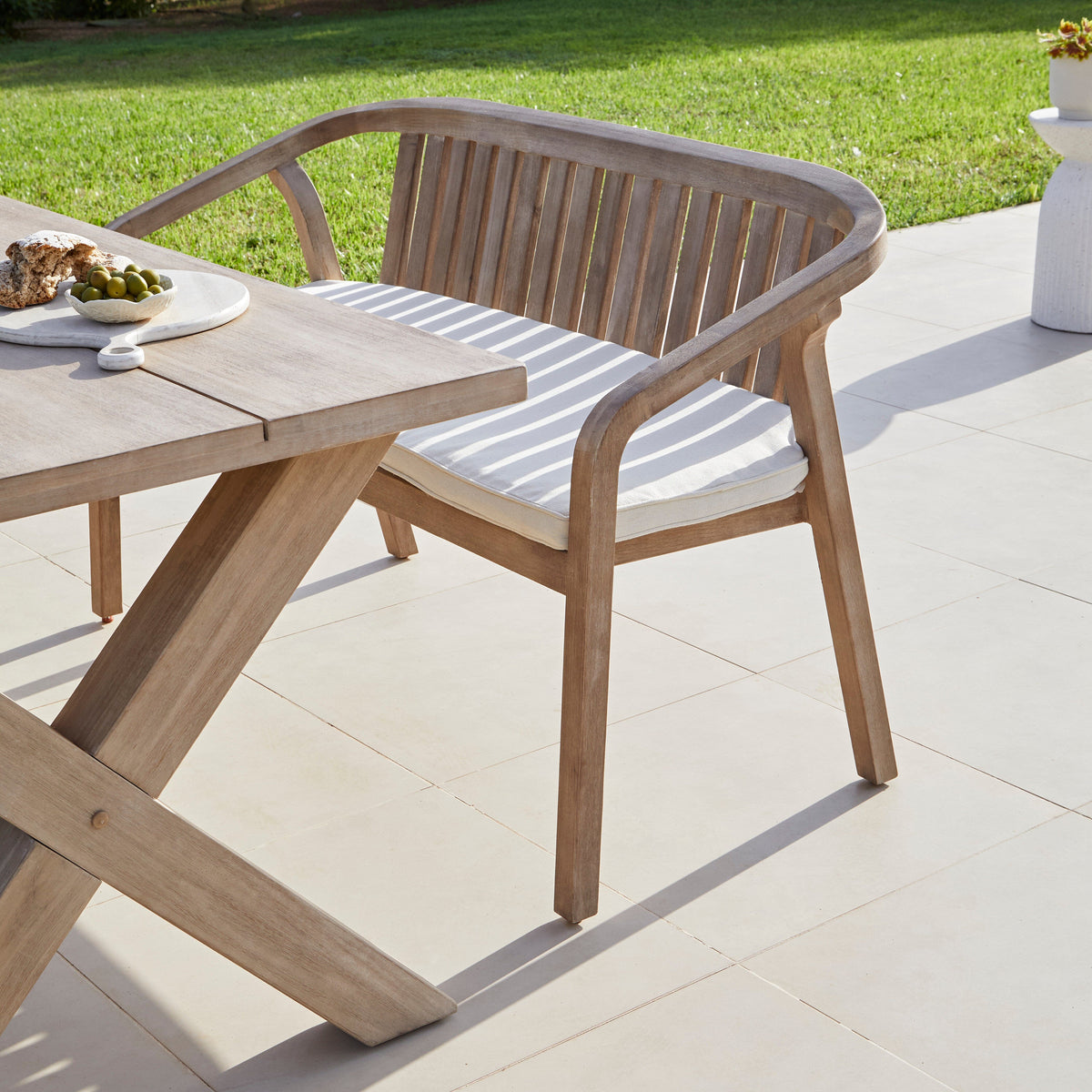 Charlotte 6 Seater Wooden Garden Dining Set with Shiro - Laura James