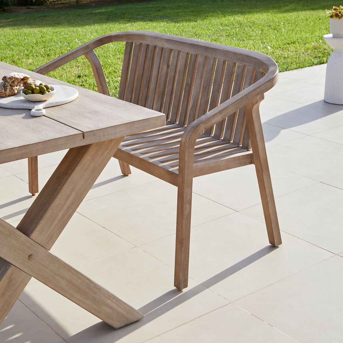 Charlotte 6 Seater Wooden Garden Dining Set with Shiro - Laura James