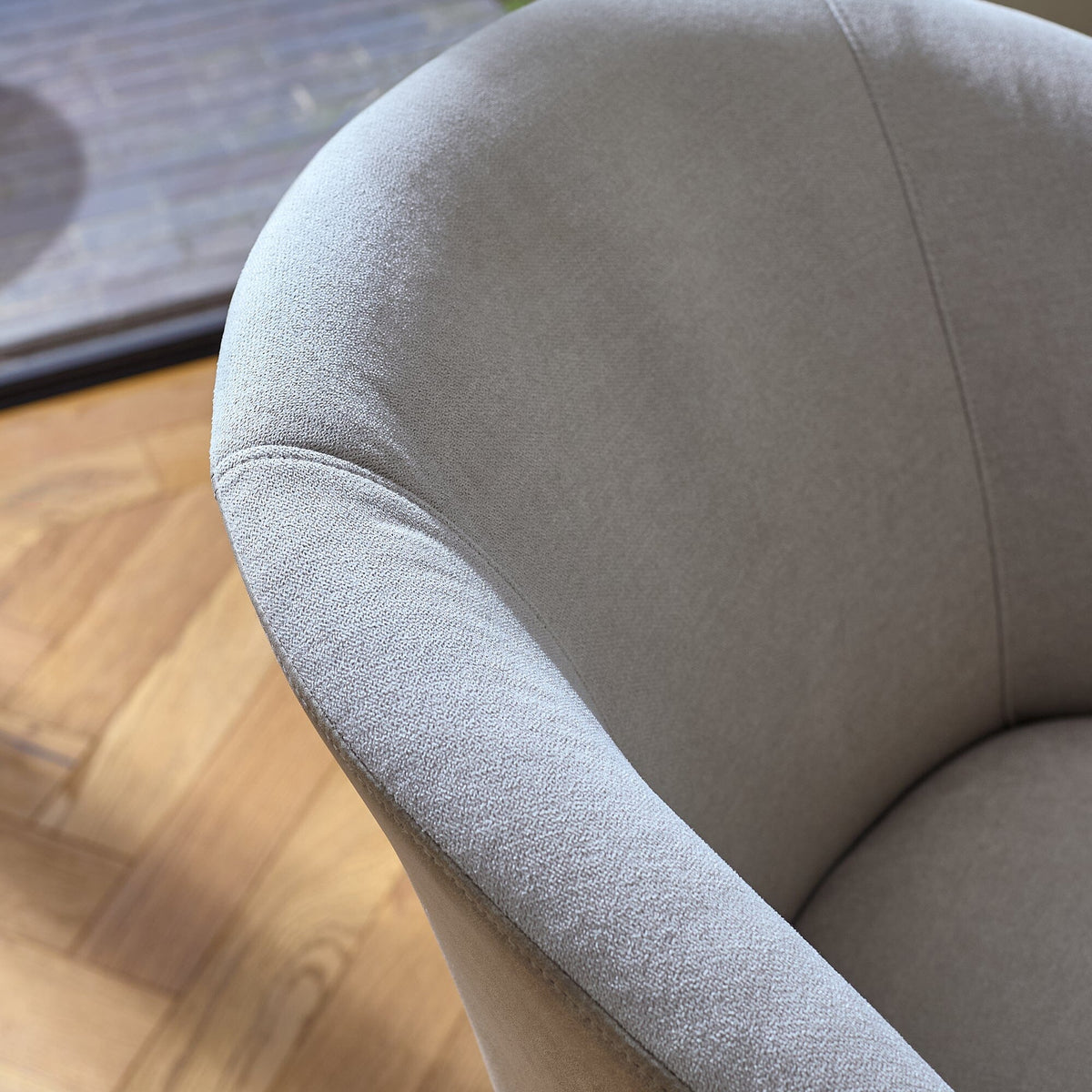 Archer Leather Swivel Chair - Soft Beige - Laura James