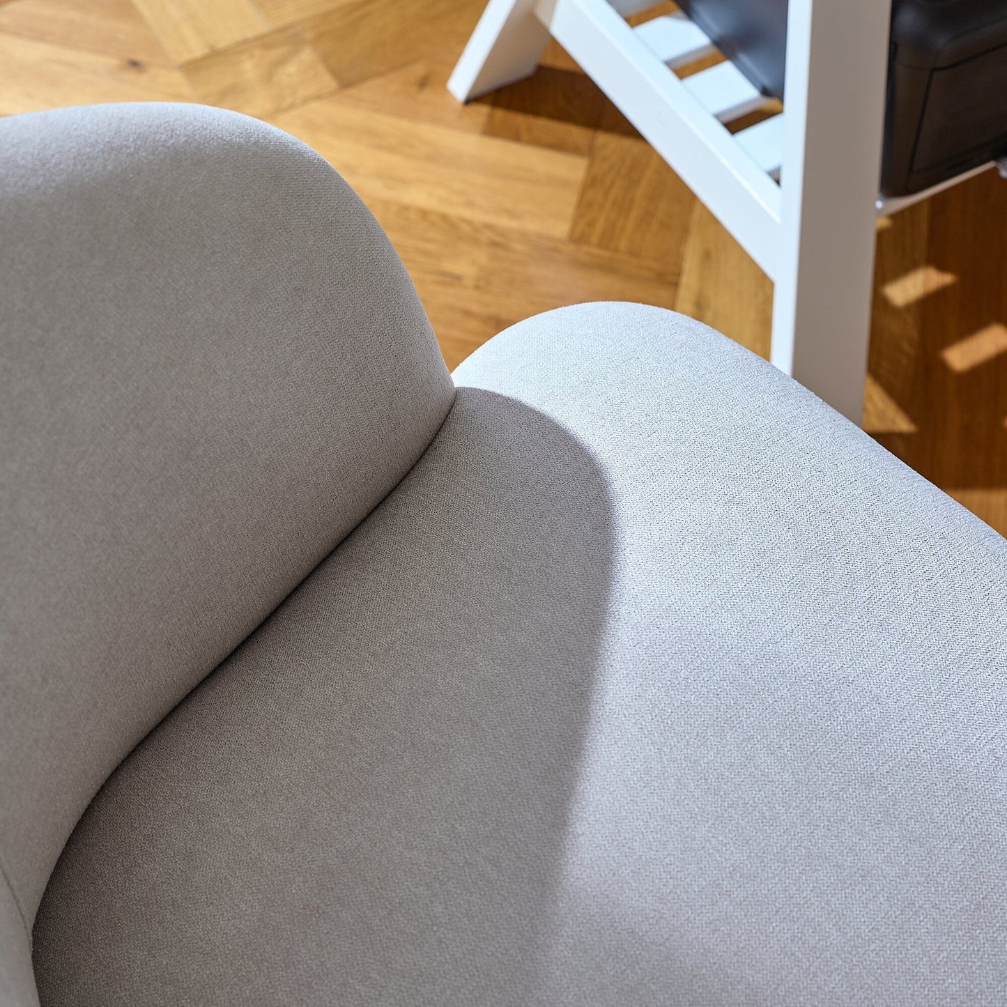 Archer Leather Swivel Chair - Soft Beige - Laura James