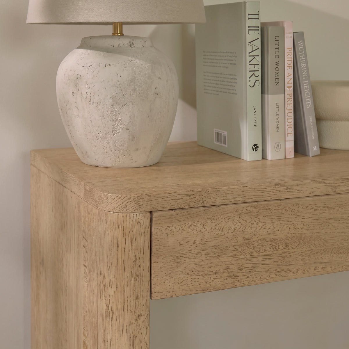 Asha 120cm Oval Console Table - Almond Brown Mango Wood